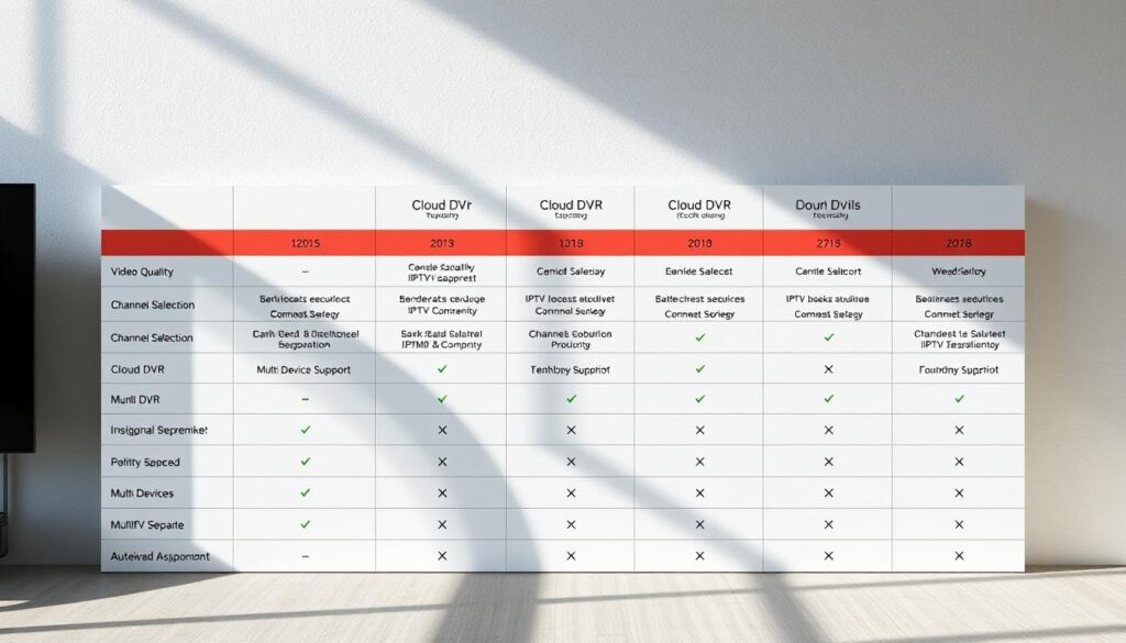 IPTV Streaming Features Comparison