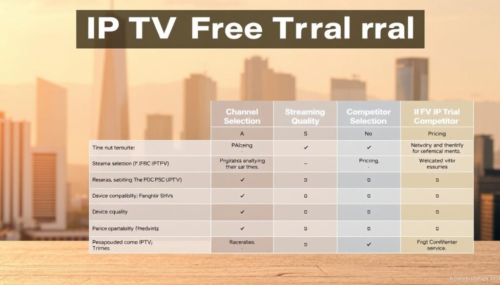 IPTV Free Trial Comparison