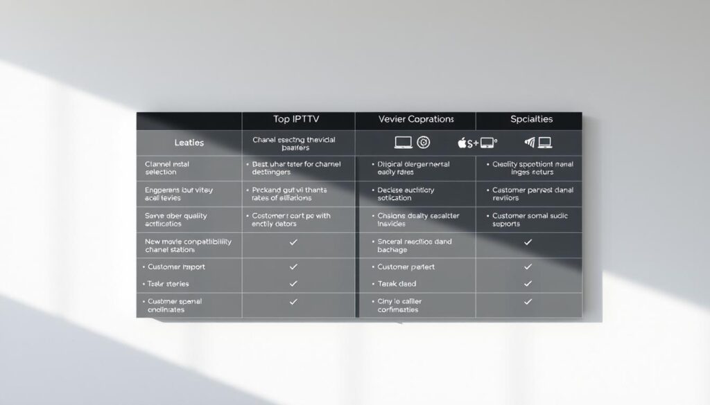 IPTV Providers Features Comparison