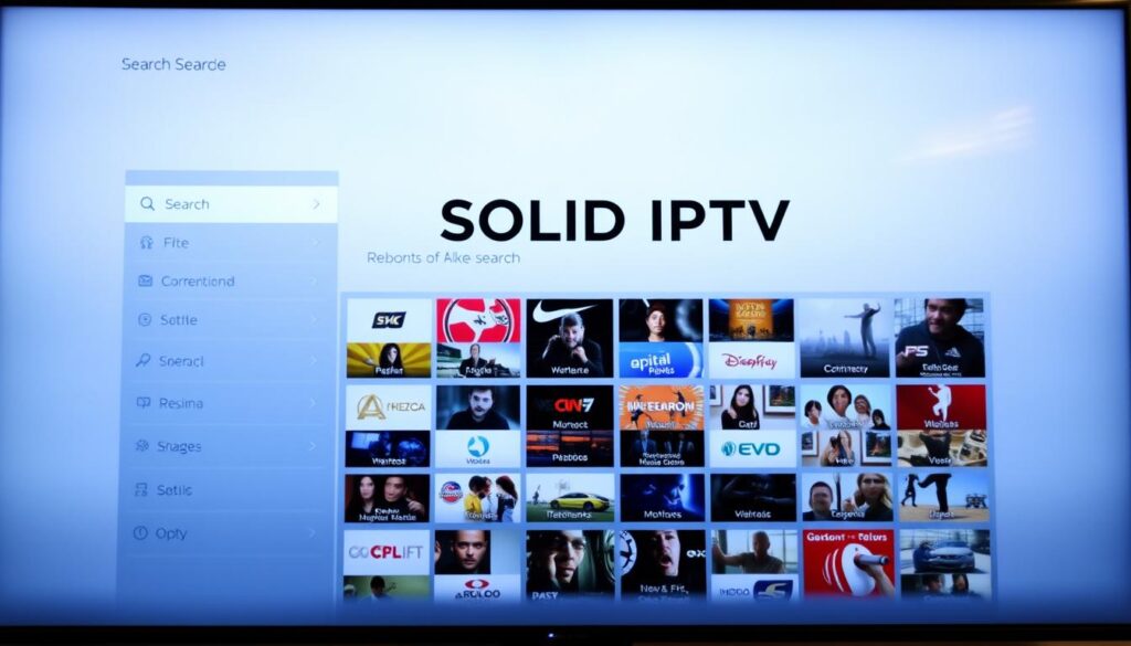 SOLID IPTV Channel Search Interface