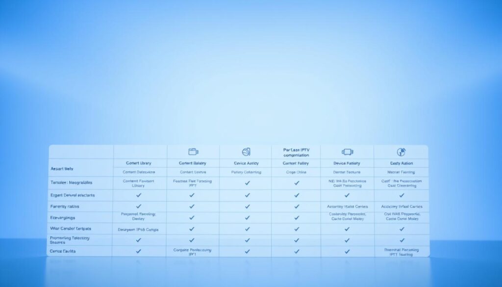IPTV Comparison Chart