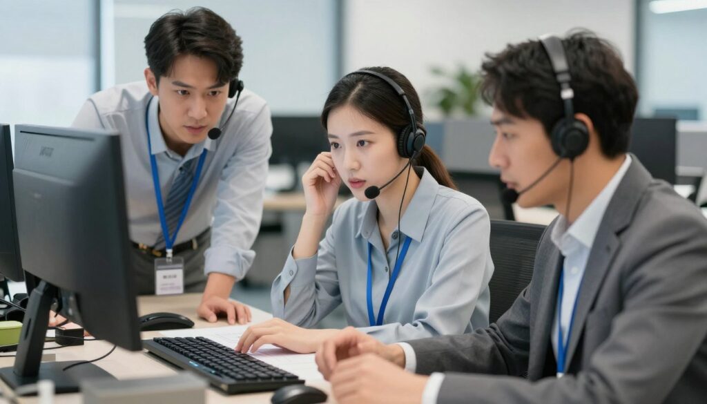 Image of TiVistation support staff troubleshooting an issue Image of TiVistation support staff troubleshooting an issue