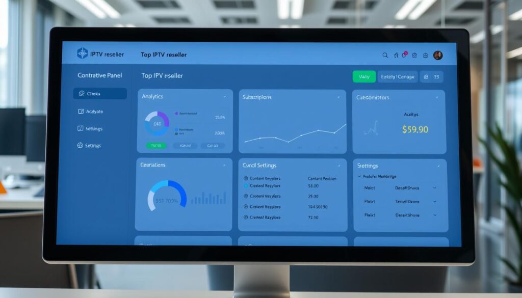 Image of a dashboard of a top IPTV reseller panel Image of a dashboard of a top IPTV reseller panel