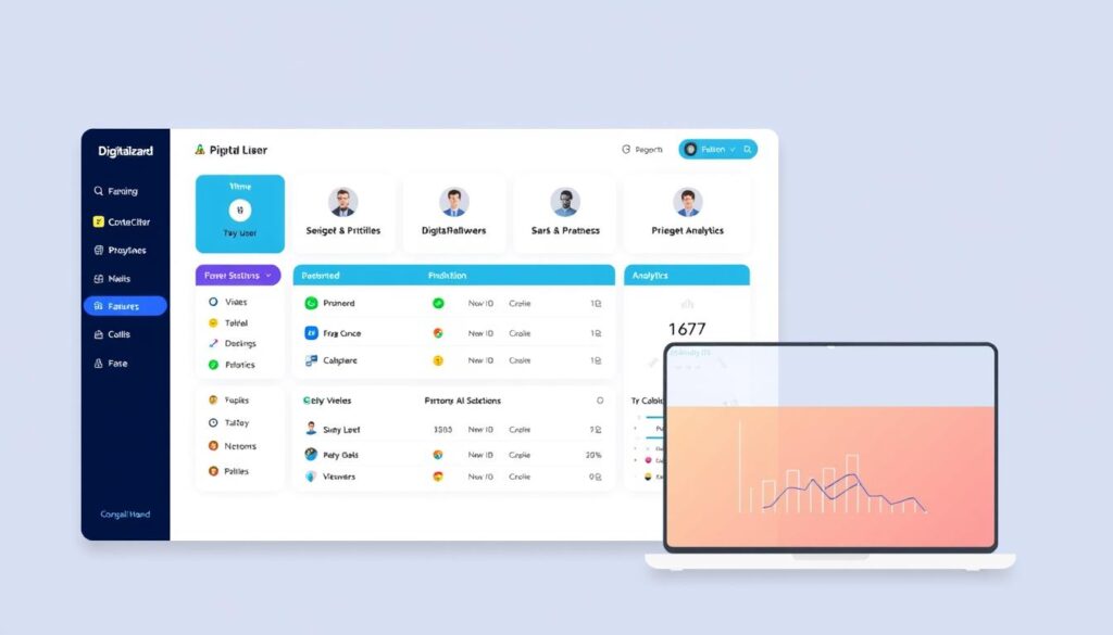 Generate an image of DigitaLizard's IPTV reseller panel showcasing its user interface and features. Generate an image of DigitaLizard's IPTV reseller panel showcasing its user interface and features.