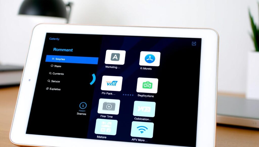 Generate an image of IPTV Smarters Pro interface on iOS device Generate an image of IPTV Smarters Pro interface on iOS device