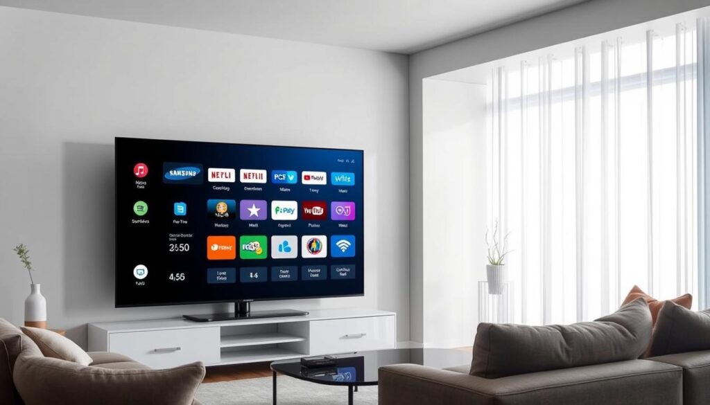 Generate an image of SS IPTV interface on Samsung Smart TV Generate an image of SS IPTV interface on Samsung Smart TV