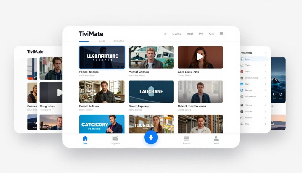 Generate an image of TiviMate app interface Generate an image of TiviMate app interface