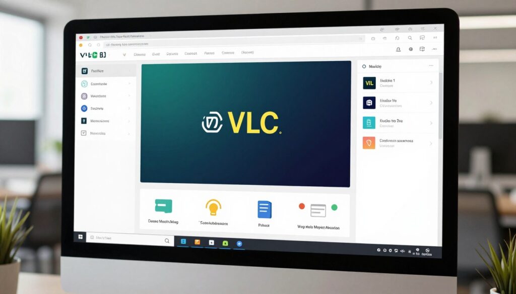 Generate an image of VLC Media Player interface on a computer screen Generate an image of VLC Media Player interface on a computer screen