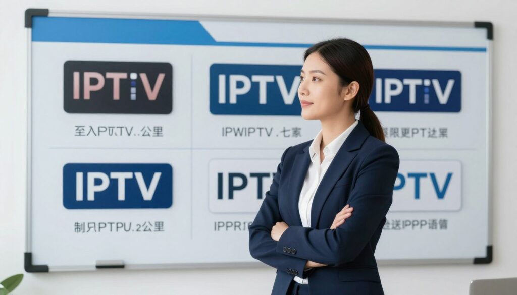 Generate an image of a person choosing from various IPTV subscription packages. Generate an image of a person choosing from various IPTV subscription packages.