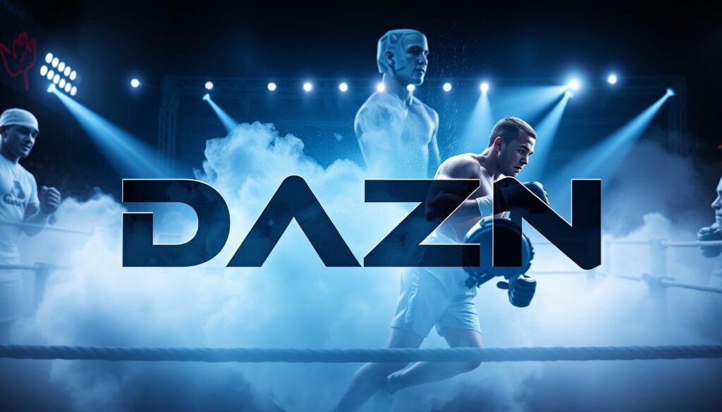 Generate an image of the DAZN logo with a boxing or MMA theme Generate an image of the DAZN logo with a boxing or MMA theme