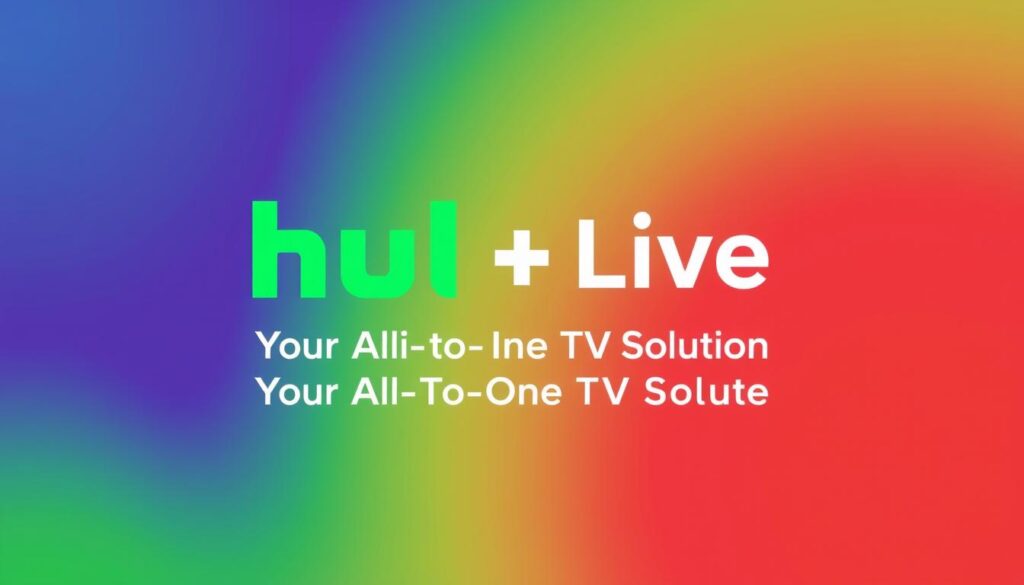 Generate an image of the Hulu + Live TV logo with a tagline "Your All-in-One TV Solution" Generate an image of the Hulu + Live TV logo with a tagline "Your All-in-One TV Solution"