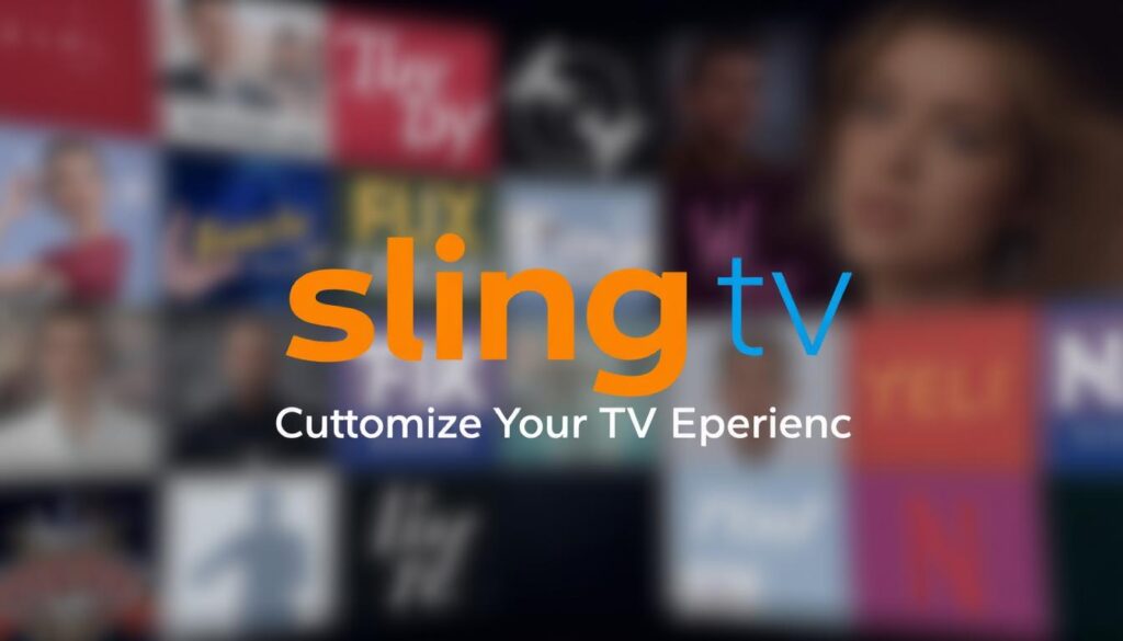 Generate an image of the Sling TV logo with a tagline "Customize Your TV Experience" Generate an image of the Sling TV logo with a tagline "Customize Your TV Experience"
