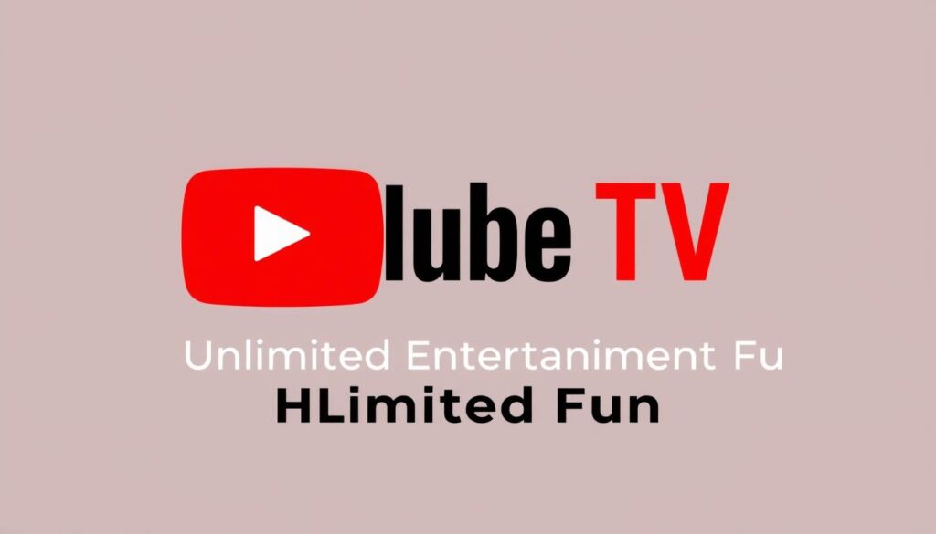 Generate an image of the YouTube TV logo with a tagline "Unlimited Entertainment, Unlimited Fun" Generate an image of the YouTube TV logo with a tagline "Unlimited Entertainment, Unlimited Fun"