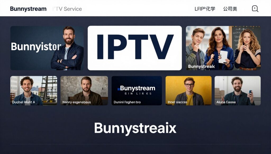 Generate an image representing Bunnystream's IPTV service, showcasing its diverse channel lineup and multilingual support. Generate an image representing Bunnystream's IPTV service, showcasing its diverse channel lineup and multilingual support.