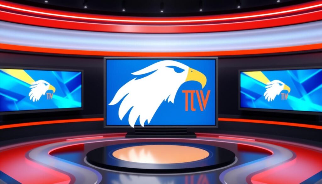 Generate an image representing EagleCast TV's interface or logo. Generate an image representing EagleCast TV's interface or logo.