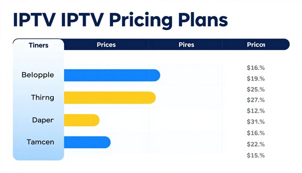Generate an image representing IPTV pricing plans Generate an image representing IPTV pricing plans