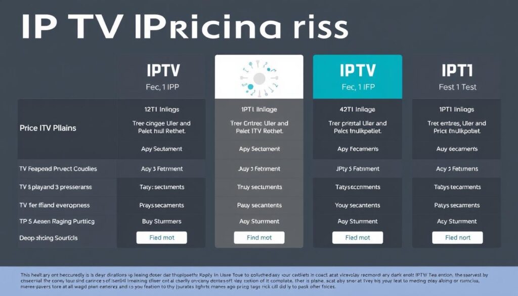 Generate an image representing IPTV pricing plans Generate an image representing IPTV pricing plans