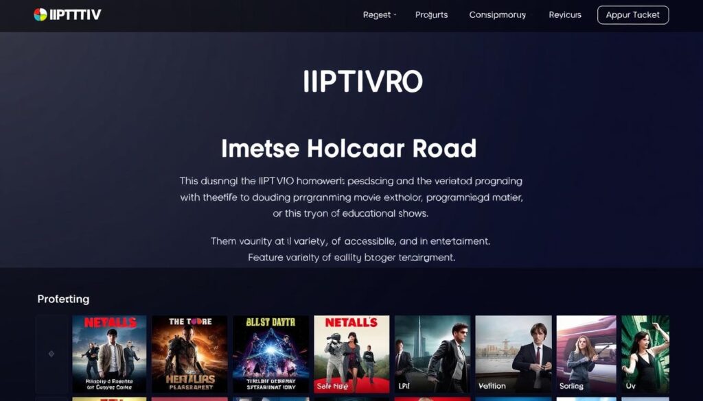 Generate an image representing IPTVRO's diverse content offerings. Generate an image representing IPTVRO's diverse content offerings.
