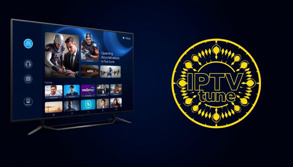 Generate an image representing IPTVtune's interface or logo. Generate an image representing IPTVtune's interface or logo.