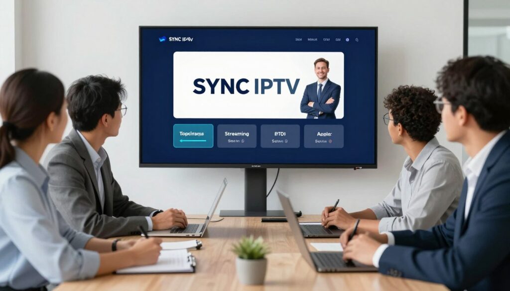 Generate an image representing SYNC IPTV's reliable streaming service Generate an image representing SYNC IPTV's reliable streaming service