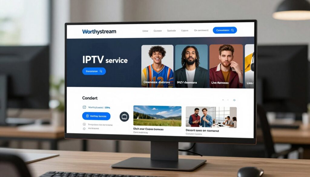 Generate an image representing Worthystream's IPTV service, highlighting its unified interface for live and on-demand content. Generate an image representing Worthystream's IPTV service, highlighting its unified interface for live and on-demand content.
