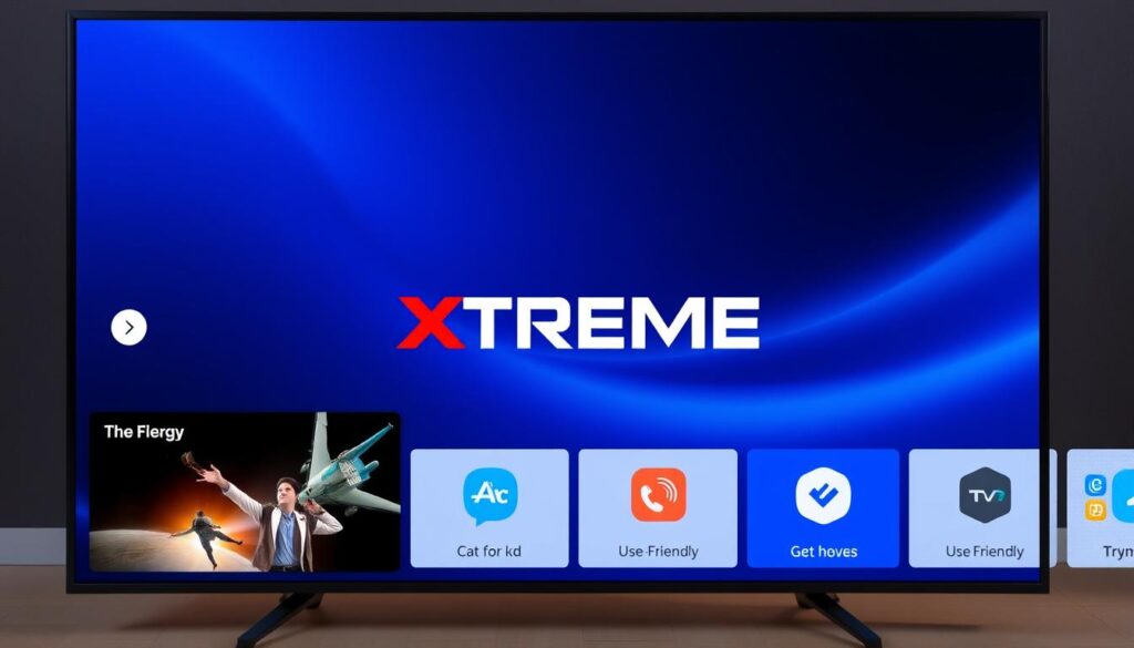 Generate an image representing Xtreme HD IPTV's interface or logo. Generate an image representing Xtreme HD IPTV's interface or logo.