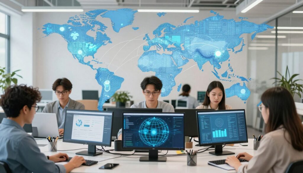 Generate an image representing global content delivery Generate an image representing global content delivery