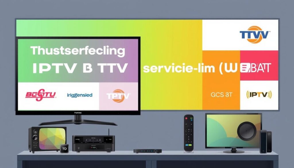 Generate an image representing top IPTV services in the USA Generate an image representing top IPTV services in the USA