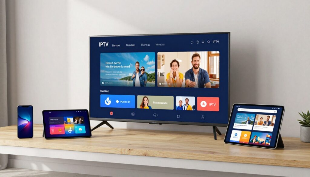 Image of Nomad IPTV interface on various devices Image of Nomad IPTV interface on various devices