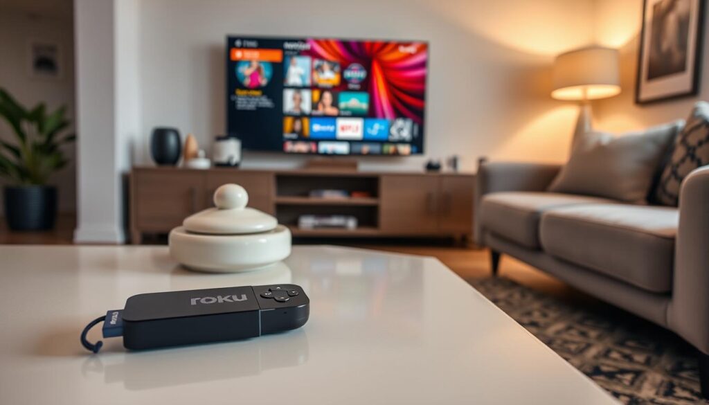 Image of a streaming device like Roku or Amazon Fire TV Image of a streaming device like Roku or Amazon Fire TV