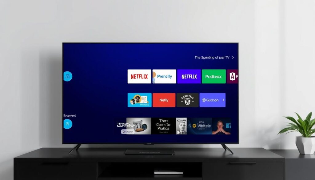 Generate an image of TiVistation's user interface on a Smart TV Generate an image of TiVistation's user interface on a Smart TV