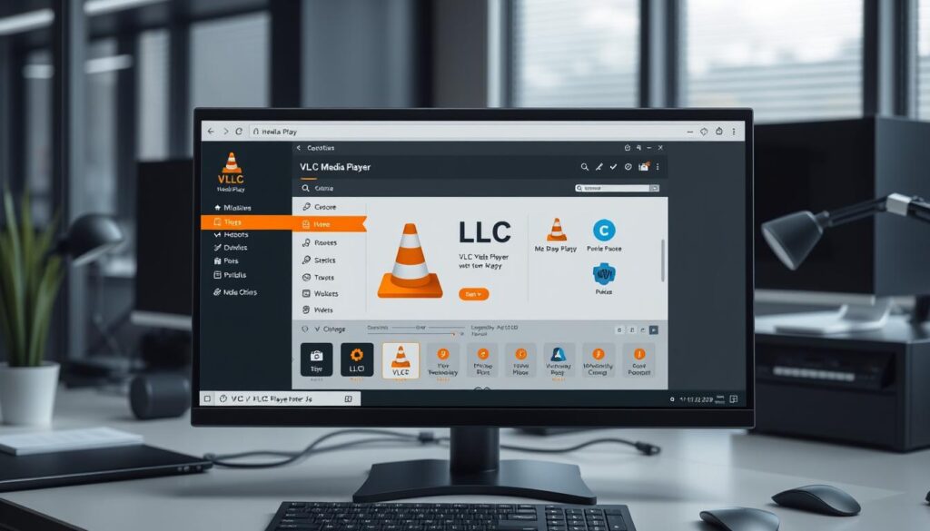 Generate an image of VLC Media Player interface on a computer screen Generate an image of VLC Media Player interface on a computer screen