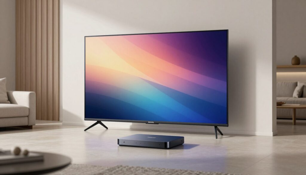 Generate an image of a Xiaomi Mi TV box. Generate an image of a Xiaomi Mi TV box.