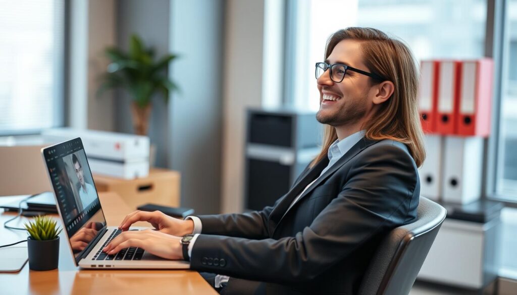 Generate an image of a person enjoying a buffer-free streaming experience. Generate an image of a person enjoying a buffer-free streaming experience.