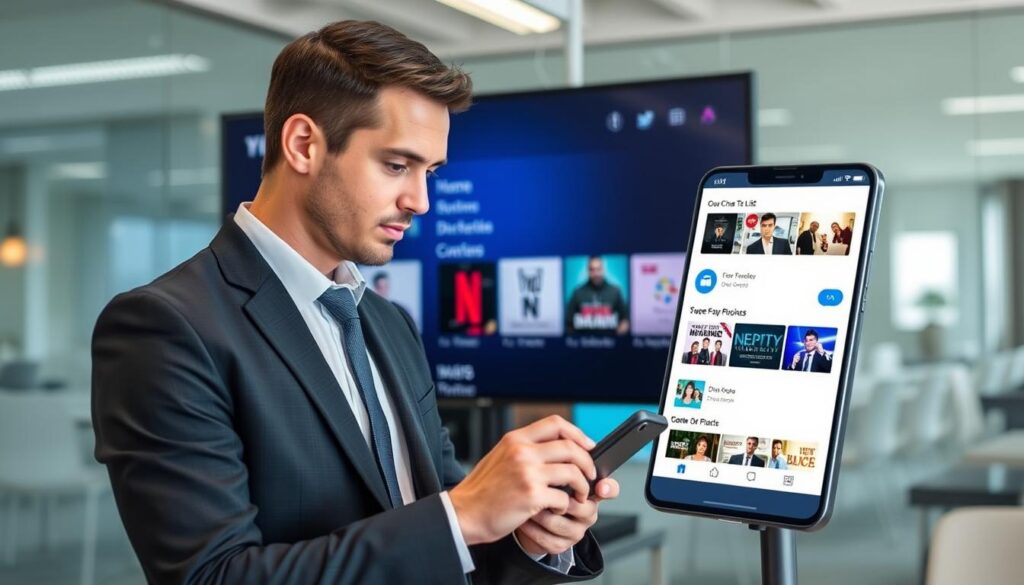 Generate an image of a user customizing their channel list on the XCodes IPTV app, with a variety of content options available. Generate an image of a user customizing their channel list on the XCodes IPTV app, with a variety of content options available.