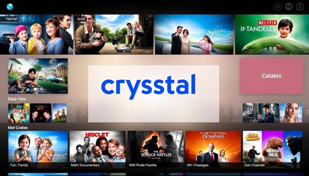 Generate an image representing Crystal IPTV's adult content offerings, including various adult channels and movies. Generate an image representing Crystal IPTV's adult content offerings, including various adult channels and movies.