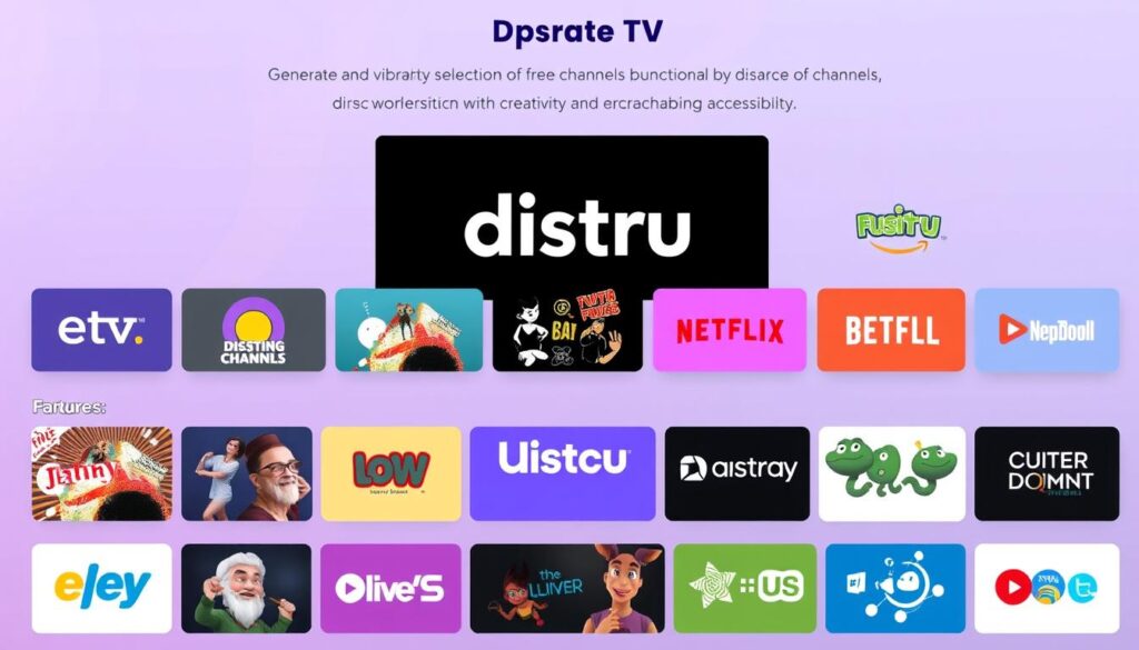 Generate an image representing Distro TV's free channels Generate an image representing Distro TV's free channels