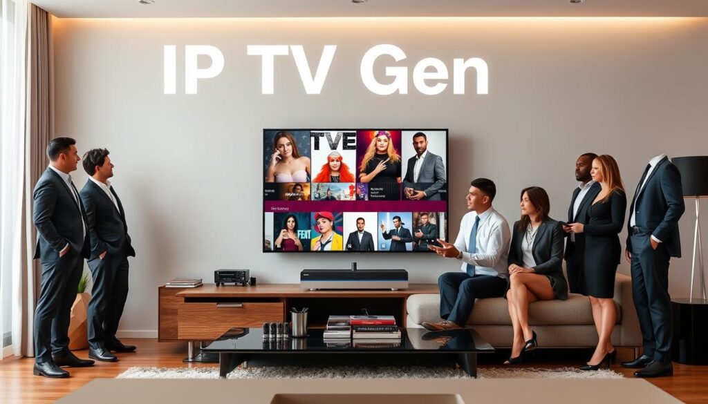 Generate an image representing IPTV Gen streaming services Generate an image representing IPTV Gen streaming services