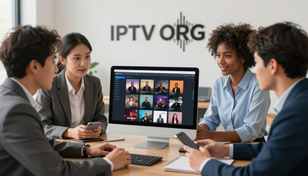 Generate an image representing IPTV ORG's community-driven playlist. Generate an image representing IPTV ORG's community-driven playlist.