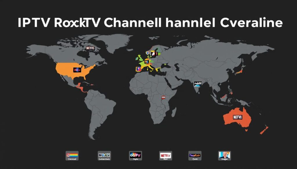 Generate an image representing IPTV Rockers' global channel coverage Generate an image representing IPTV Rockers' global channel coverage