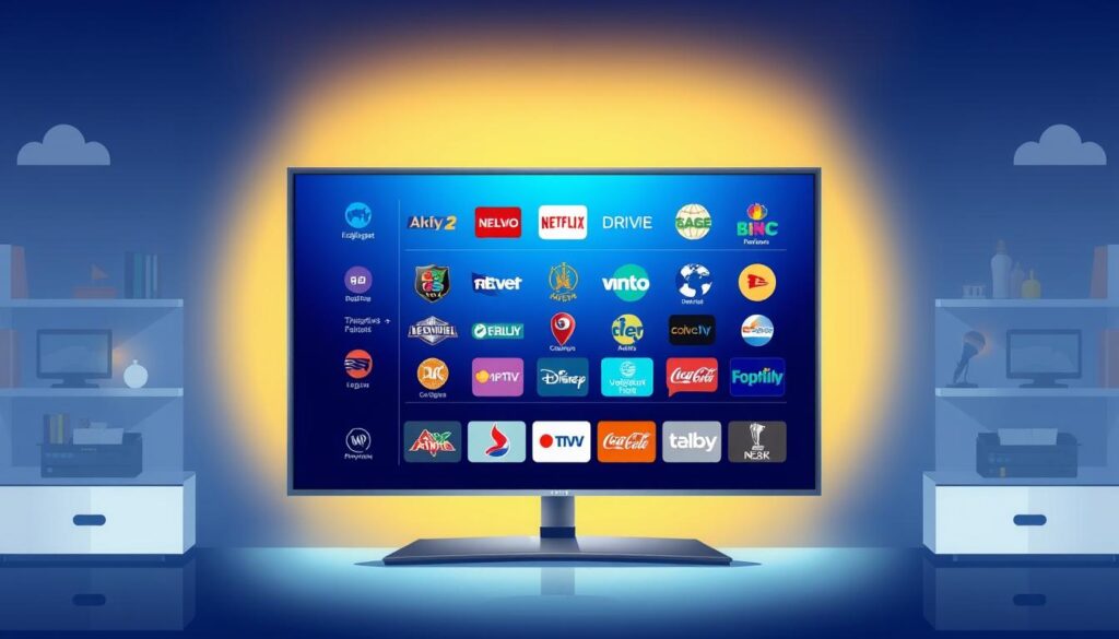 Generate an image representing IPTV services with international channels Generate an image representing IPTV services with international channels