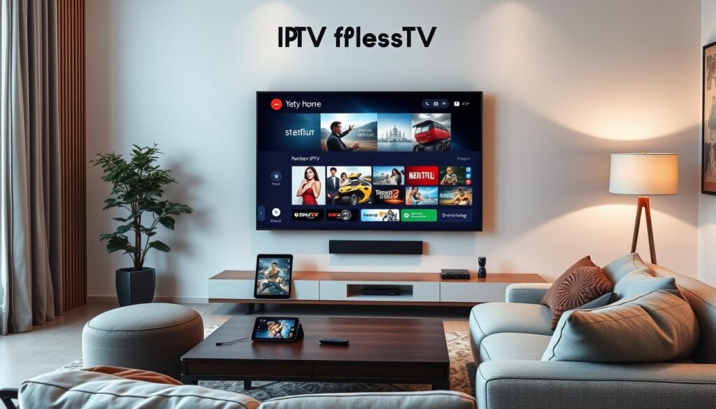 Generate an image representing IPTV technology Generate an image representing IPTV technology