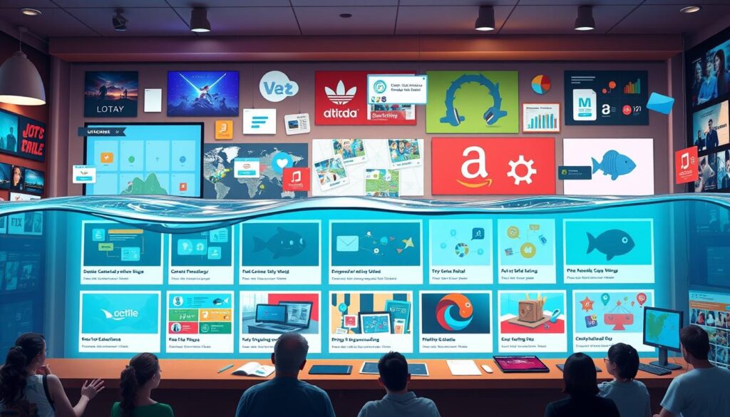Generate an image representing OTTOcean's vast content offerings. Generate an image representing OTTOcean's vast content offerings.