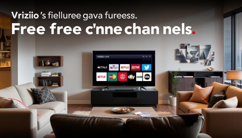 Generate an image representing Vizio TV's free channels Generate an image representing Vizio TV's free channels