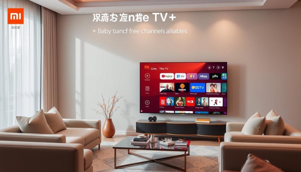 Generate an image representing Xiaomi TV+ free channels Generate an image representing Xiaomi TV+ free channels