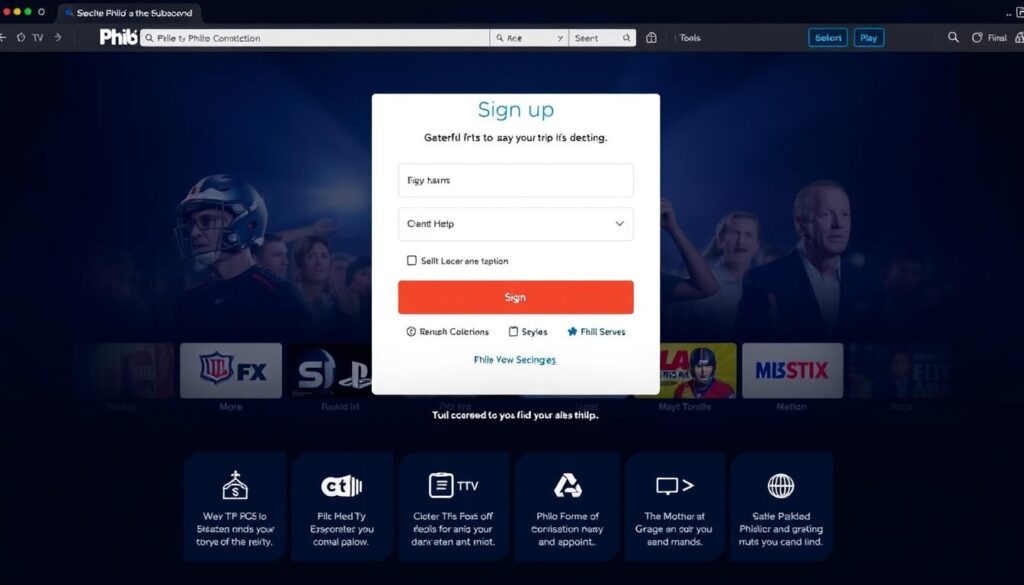 Image of Philo TV subscription sign-up page Image of Philo TV subscription sign-up page