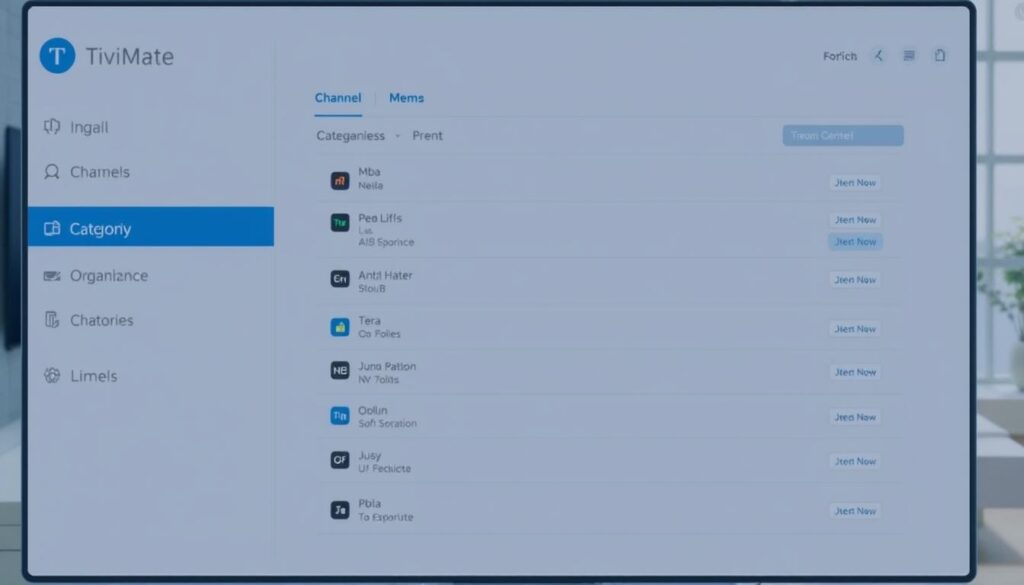 Image of TiviMate's channel organization feature Image of TiviMate's channel organization feature