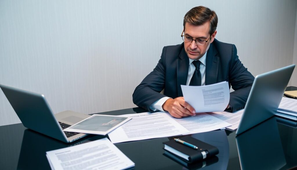 Image of a lawyer reviewing IPTV content licensing agreements Image of a lawyer reviewing IPTV content licensing agreements