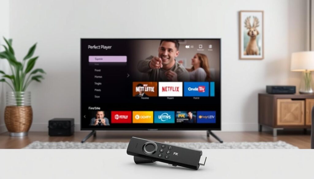 Generate an image of Perfect Player IPTV on Firestick Generate an image of Perfect Player IPTV on Firestick