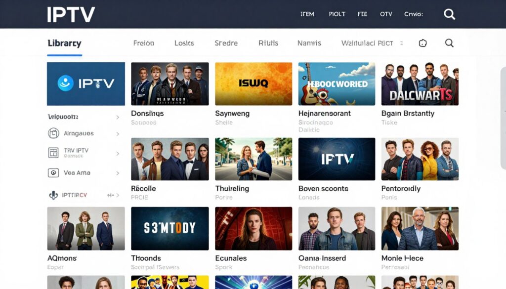 Generate an image of a stable and quality IPTV service with a vast library of content. Generate an image of a stable and quality IPTV service with a vast library of content.
